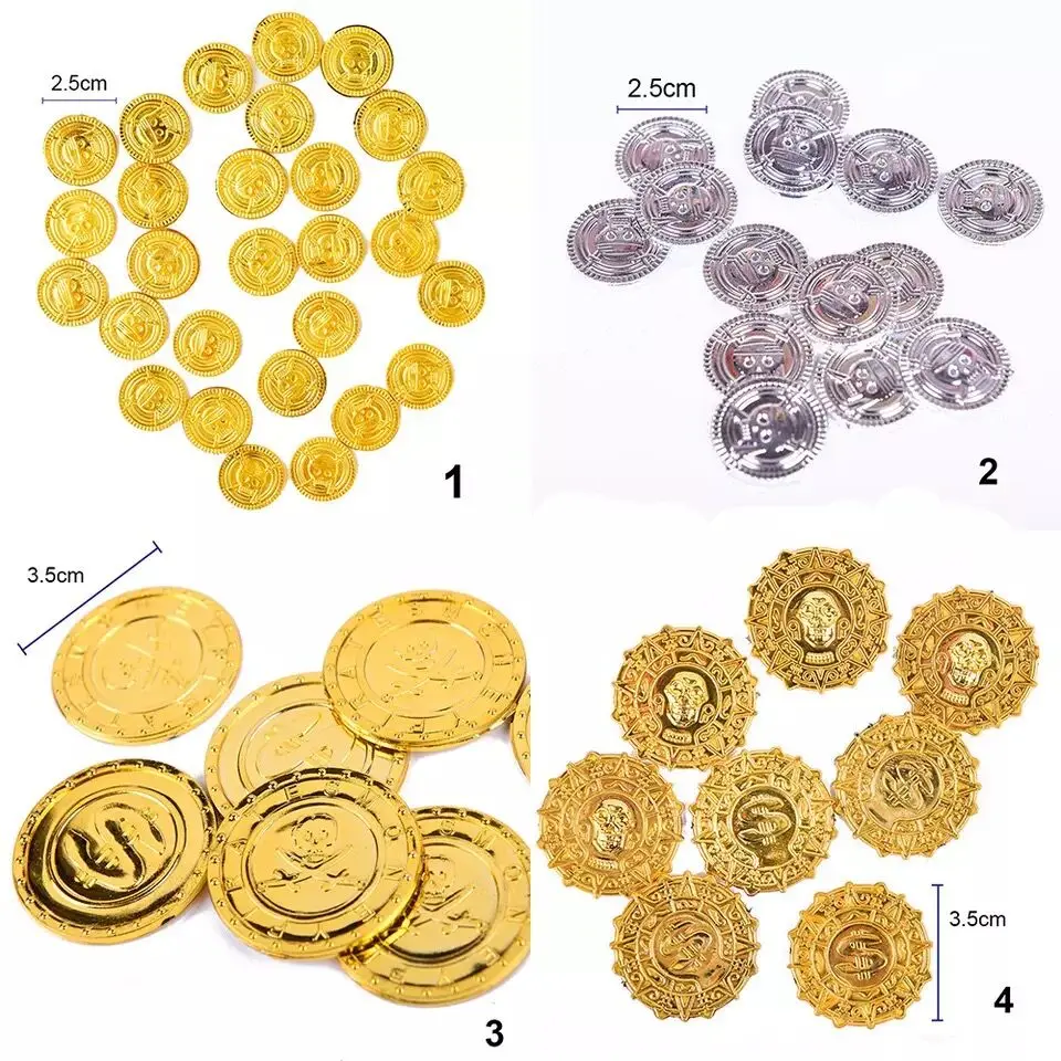 

10000pcs Halloween Party Skull Pirate Cosplay Gold Coins Game Coin party favor