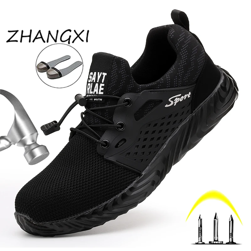 

Lightweight Work Safety Boots Men Safety Shoes Work Sneakers Anti-puncture Anti-puncture Work Shoes Men Steel Toe Shoes Footwear