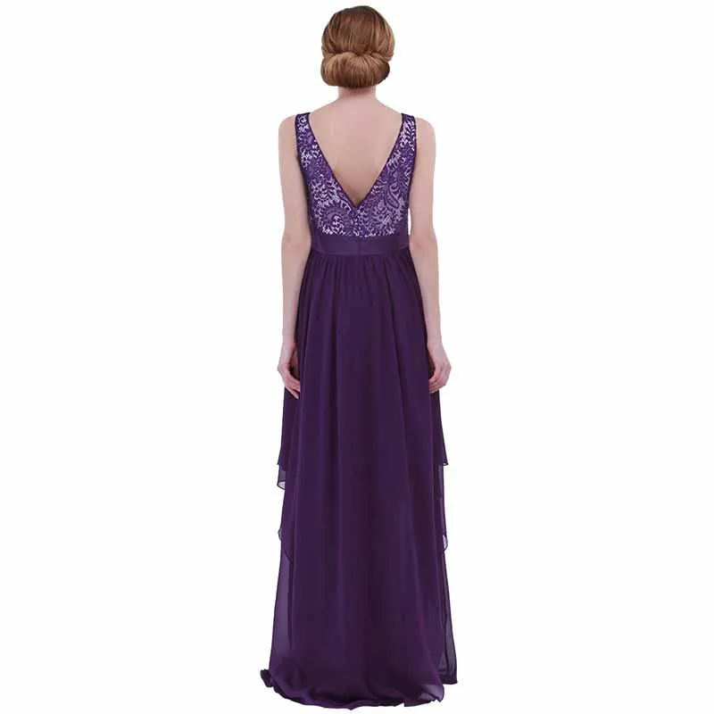 Женское шифоновое коктейльное платье без рукавов с V образным вырезом и