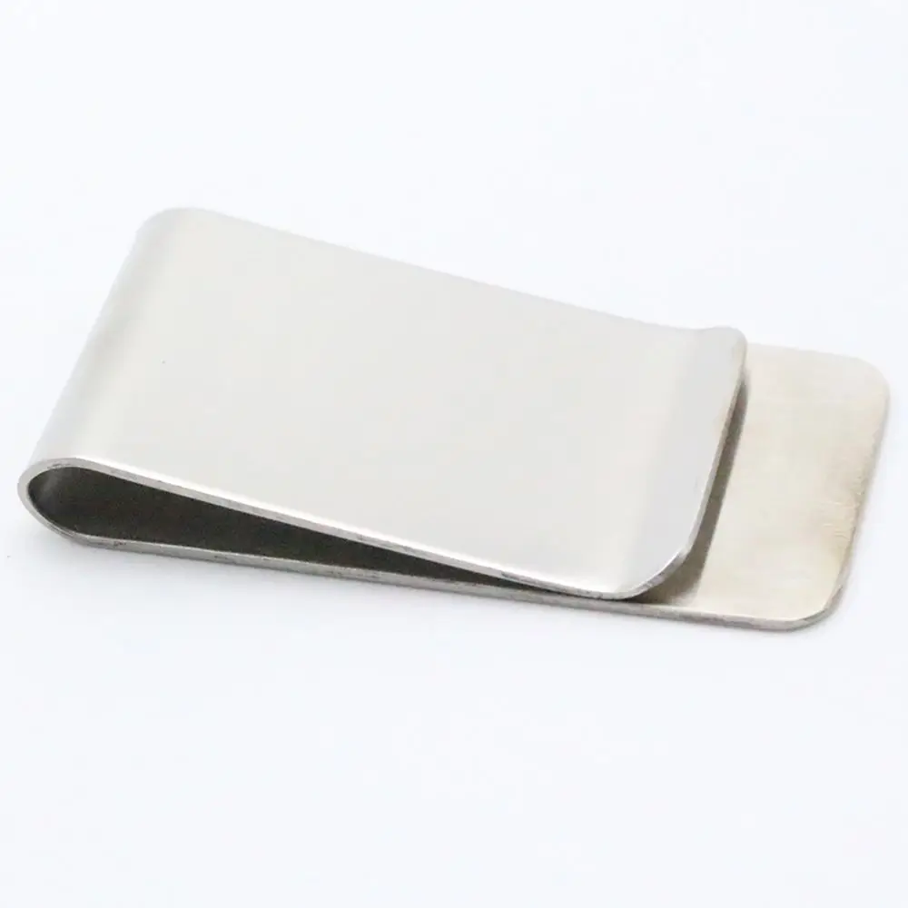 

1PC Stainless Steel Metal Money Clip Fashion Simple Silver High Quality Credit Card Cash Clamp Holder Wallet for Men Women
