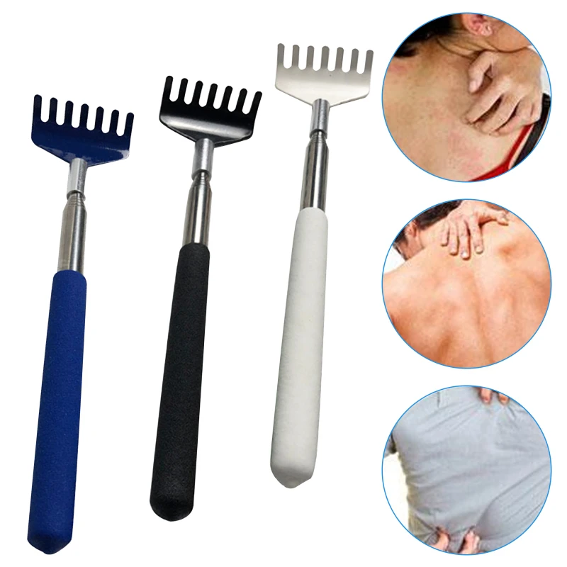 

Stainless Steel Claw Back scraper Telescopic Retractable Back Scratcher Extendible Body Massage Hackle Itch Stick Health care