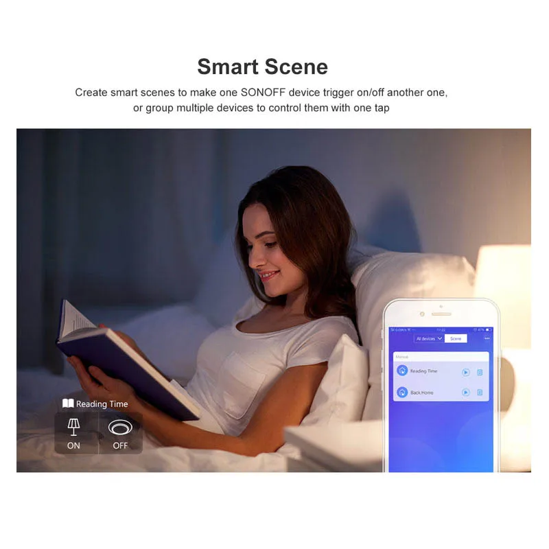 Интеллектуальный выключатель света Sonoff T2 UK Wifi сенсорный Умный дом и RM433 с Alexa Google