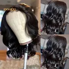 Предварительно выщипанные парики из натуральных человеческих волос 13x 4 на сетке спереди, короткий прозрачный парик на сетке спереди, бразильские волнистые парики для женщин, человеческие волосы