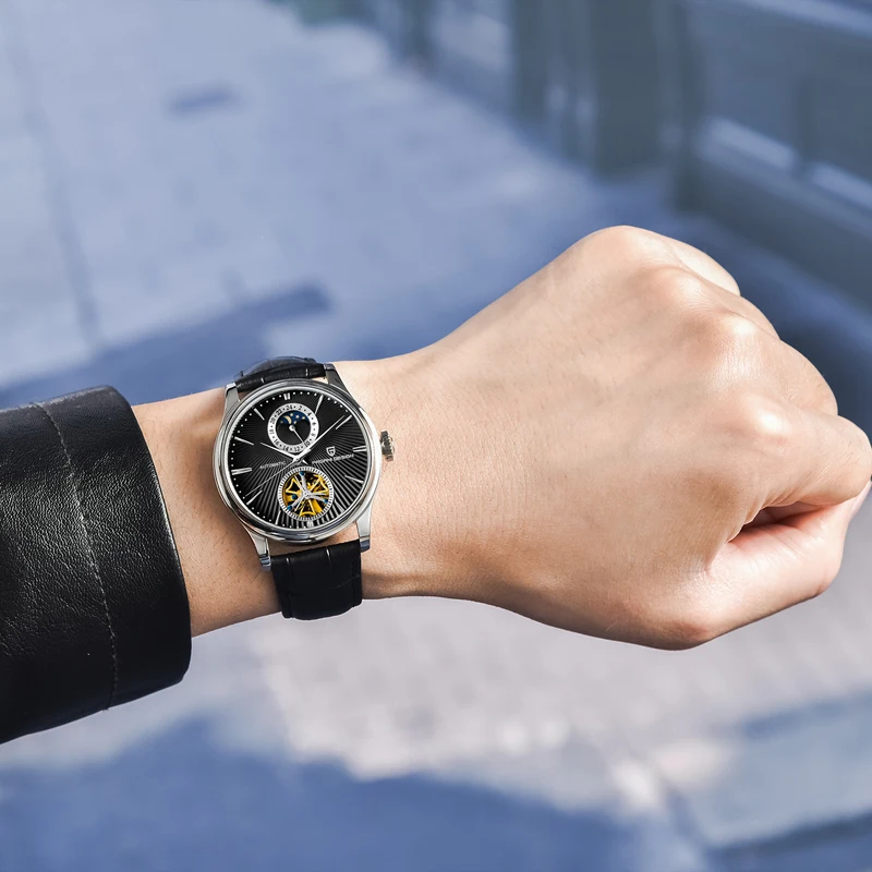 Часы PAGANI DESIGN Мужские механические брендовые Роскошные модные деловые