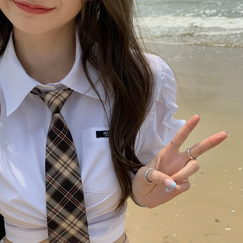 Костюм с юбкой JK в студенческом стиле милая и крутая плиссированная юбка Новинка