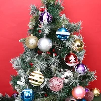 24pcs christmas ball anti fall christmas tree decoration suitable for wedding party holiday pendant glossy frosted decor ball