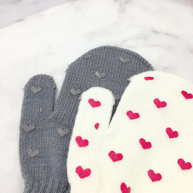 BalleenShiny Baby Knitted Gloves For Boys&Girls Solid Color Thicken Fluffy Gloves Toddler Warm Mittens Winter Accessories