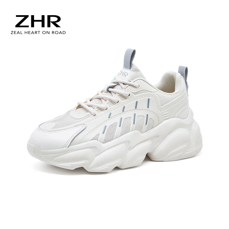 

2021 New Women Sneakers Platform Fashion Mesh Casual Lace Up Outdoor Walking Sport Shoes Comfort Breathable Flats Running