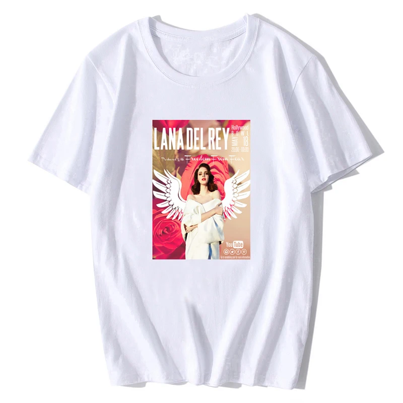 NEW Lana Del Rey Cotton O Neck Short Sleeve Aesthetic Clothes T-Shirt Femme Vintage Shirts Women/men Streetwear | Женская одежда