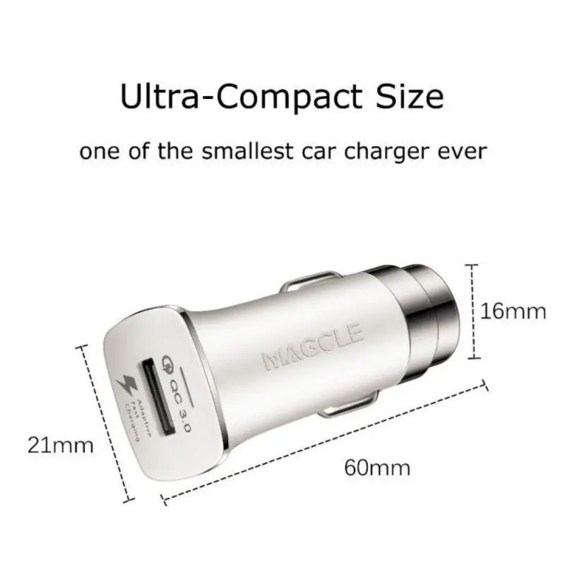 12 В Автомобильное зарядное устройство Быстрая зарядка Qc3.0 5 9 2a Usb адаптер для