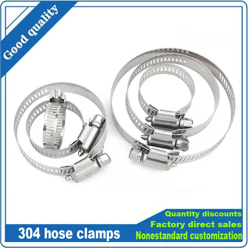 

3pcs 304 Stainless Steel Hose Clamp Adjustable 6-12-27-63mm Hose Clip Set for Water Pipe Plumbing Joinery Clamps Welding Tools