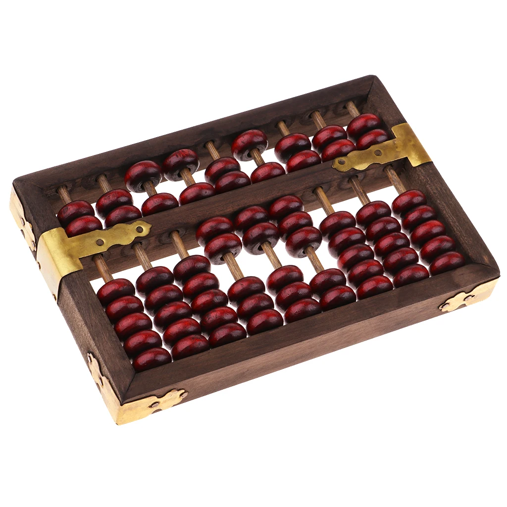 9 колонны старый Винтаж Abacus китайский соробан инструмент математические