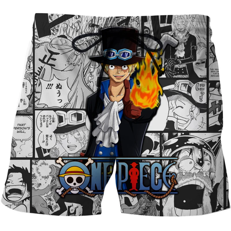 

One Piece Fashion Beach Shorts Men's Anime Style Cosplay Streetwear Sport Swimwear Pants Trendy Board Shorts HipHop Short Trunks