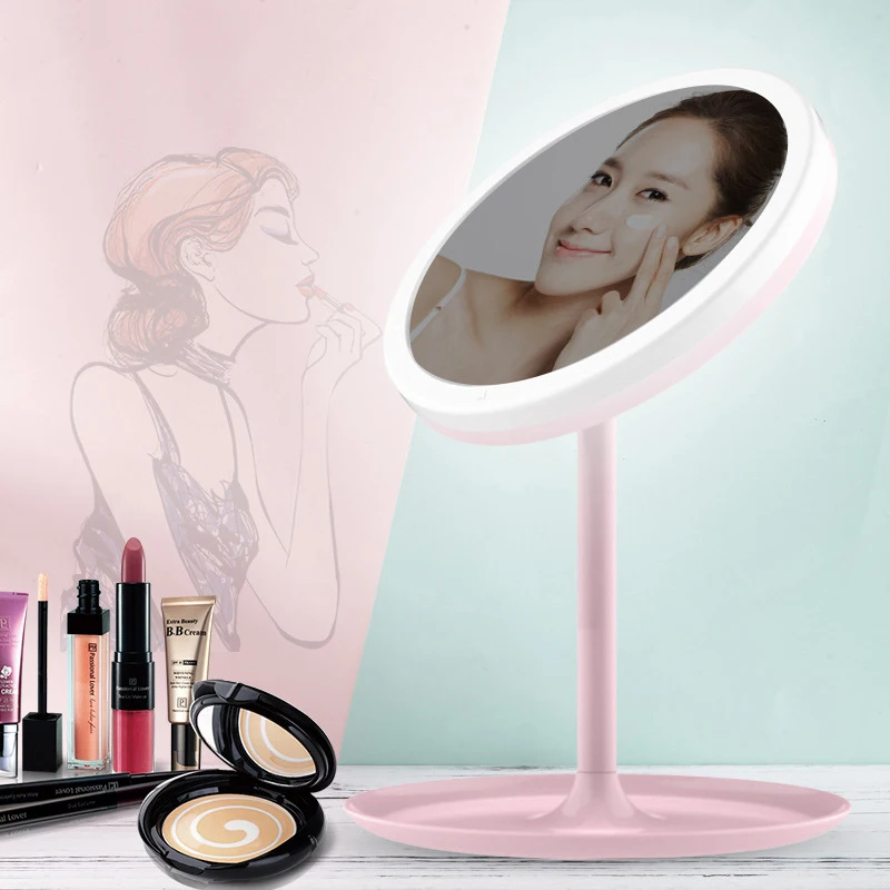 QDRR Makeup mirror with led light Dressing table beauty ring Beauty Tools For Photo fill small mirrors | Обустройство дома