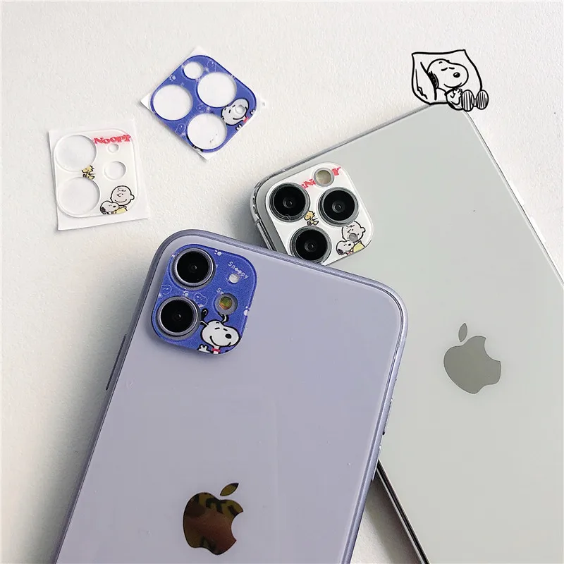 

Cute Cartoon Back Camera Lens Film For iphone 11 Pro Max Metal Camera Lens Protector Cover Ultra-thin Camera Cover For iphone 11