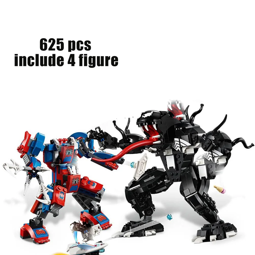 

superhero Serices Spider Mecha showdown Movie Model Set Building Blocks Bricks Kids Toys Model Kit Kids Toys Gift 2021 new