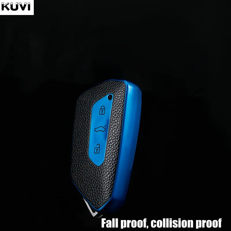 Кожаный ТПУ чехол для автомобильного ключа с дистанционным управлением VW Volkswagen