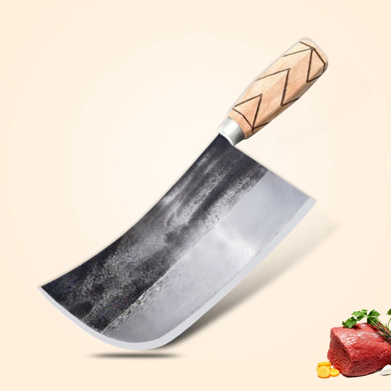 

Kitchen Forged Handmade Chinese Chef Knife Cleaver Meat Slicing Chopping Vegetable Cutting Butcher Knife High Carbon Steel