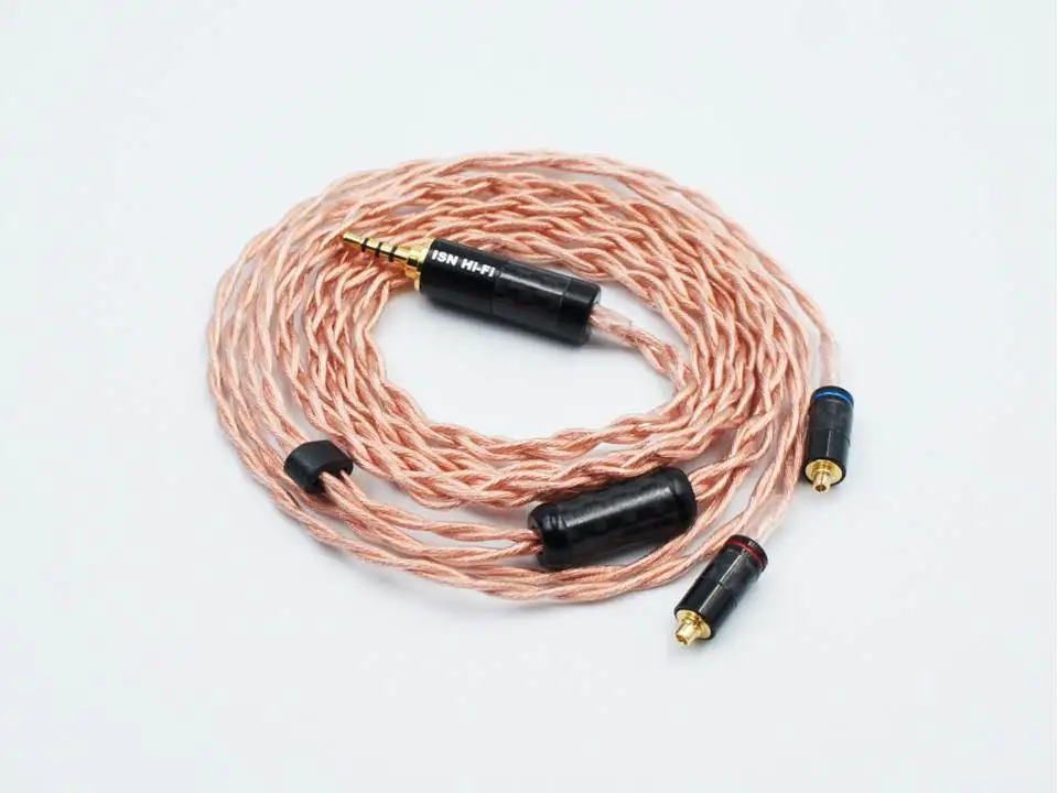 Однокристальный медный Hi Fi аудиофил IEM кабель is Audio C4 4 Share 63 ядра|Аксессуары для