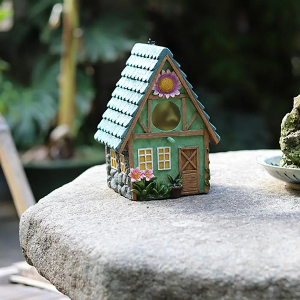 Bird House Decor Multi-function Waterproof Art Craft Handcrafted Box Hanging Pendant for Patio Garden Decoration Ornaments | Дом и сад