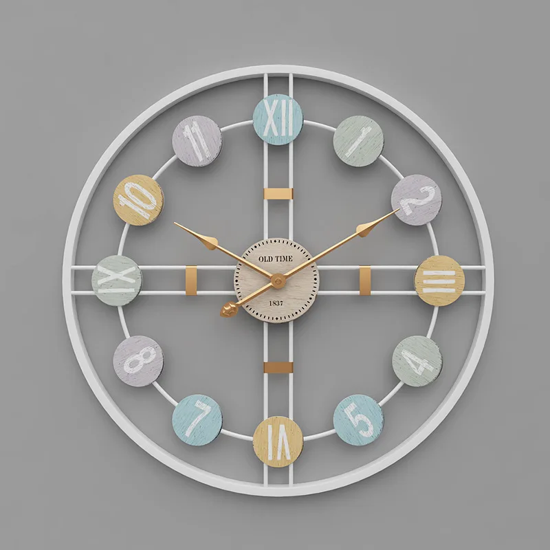 

Wall Clocks Home Living Room Decoration Large Modern Clock Digital for Decor Decorations Metal Nordic Clock
