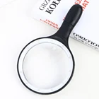 Портативное ручное оптическое увеличительное стекло с 12 Светодиодный светильник лампами, противоскользящая ручка, подсветка, увеличительное стекло es для ремонта чтения