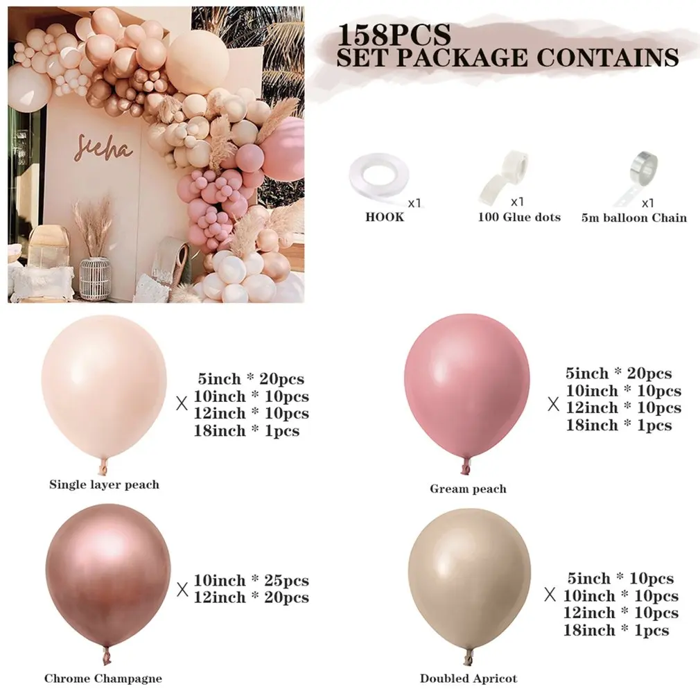 

108pcs/set Balloons Garland Arch Kit Latex Ballons Birthday Valentine Wedding Party Balloons Decoration