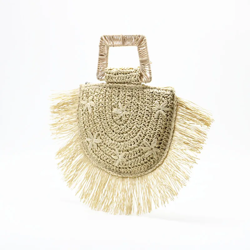 Летняя 2020 круглая женская соломенная сумка из ротанга ручная пляжная Кроссбоди в