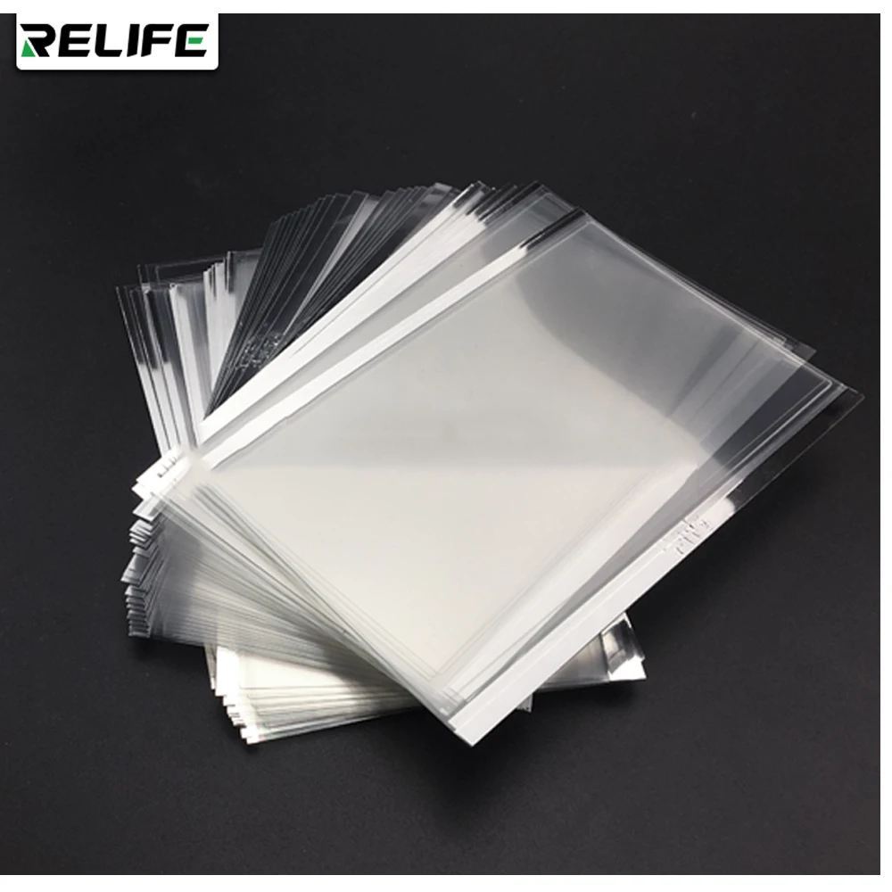

50pcs RELIFE OCA 200um/250um Universal Sizes Optical Clear Adhesive Glue Film 4.7 5 5.3 5.5 6 6.3 7 7.9 8 Inch for moblie phone