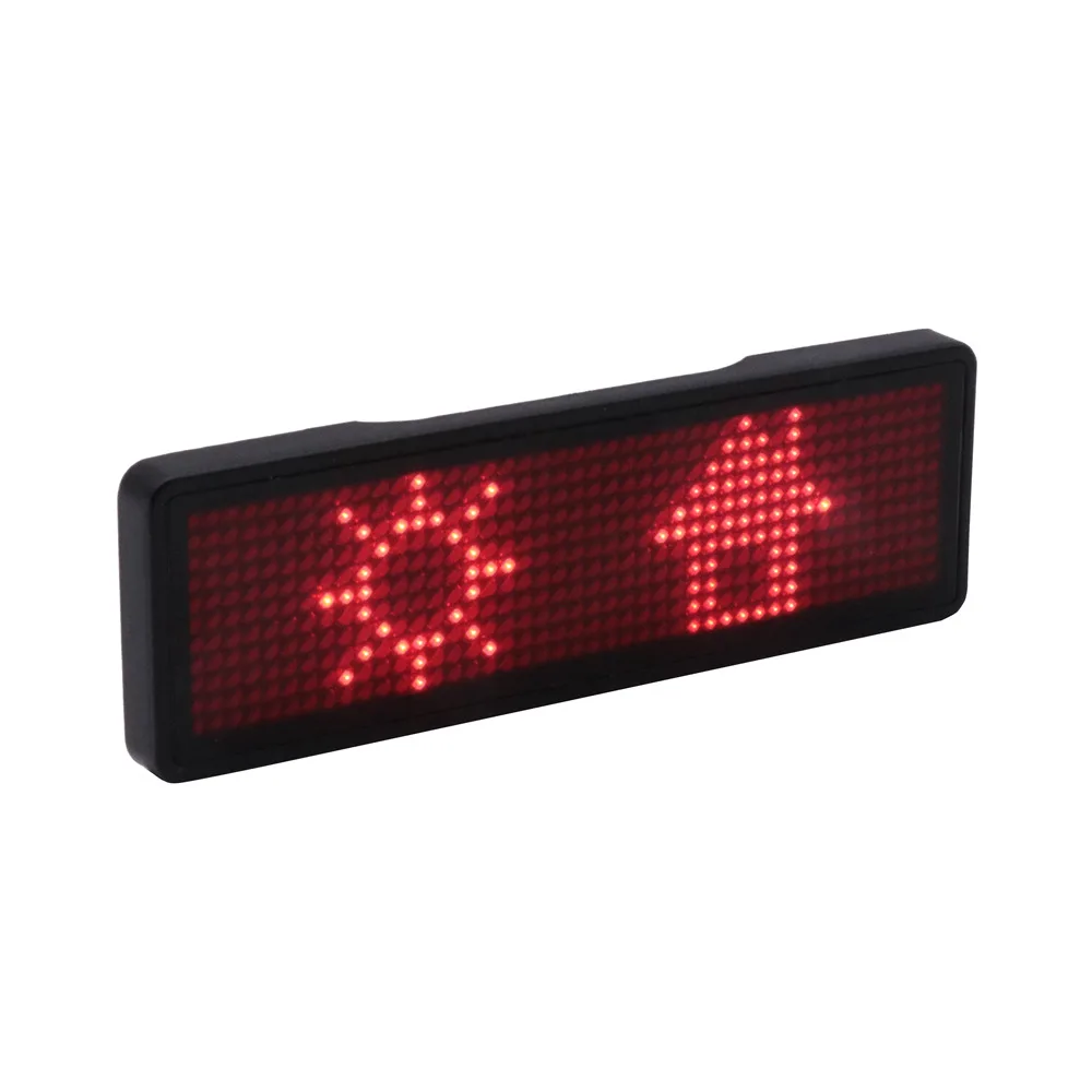

Bluetooth USB rechargeable LED name tag DIY programmable mini LED display moving sign
