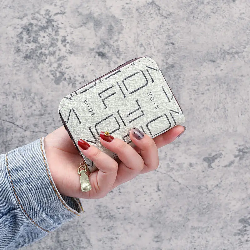 

Women Card Holder Wallet Pu Leather Case 9 Bits + 2 Big Position Zipper Organ Coin Purse Cute Female Card Bag