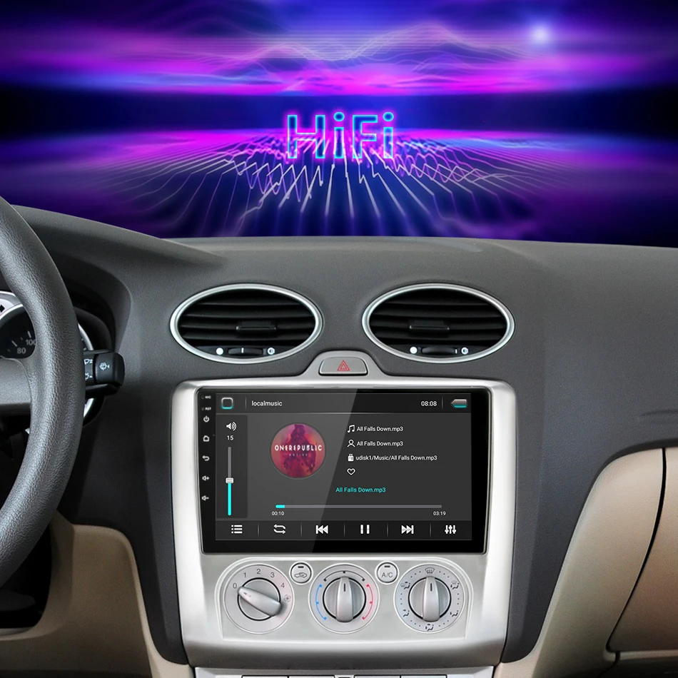 JMCQ " 2 Din 4G wifi Автомагнитола для Ford Focus Exi MT AT 2004-2011 мультимедийный плеер четырехъядерный Android 8,1 gps навигация