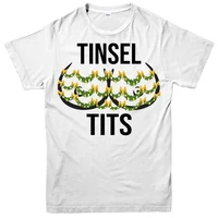 tinsel tits boobs t shirt rude christmas gift ugly secret santa funny tee top