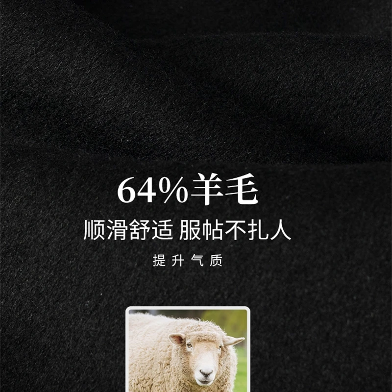 

Spring Men's 2020 Wool Coat Short Black Jacket Man Korean Fashion Woolen Overcoat Chaquetas Hombre 2A3829 KJ4303