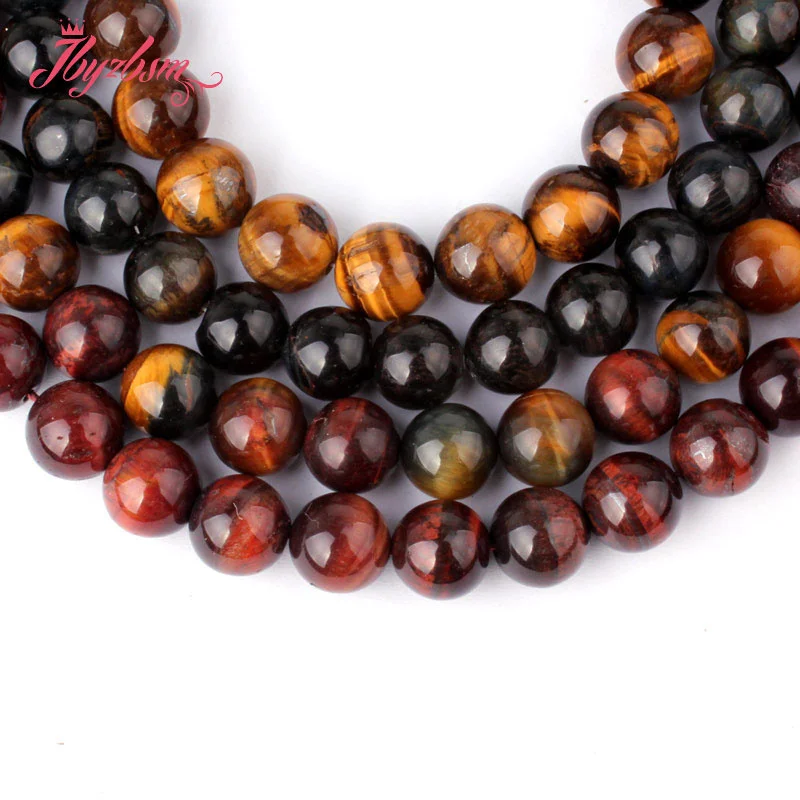 10 мм круглые желтые красные синие разноцветные бусины из натурального камня