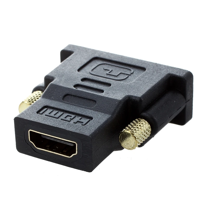 HOT-1Pcs Золотистый покрытый Женский Hdmi на Мужской Dvi-I Dvi 24+5 Видео Адаптер Конвертер и 6Pcs 5.5 x 2.1Мм + Cctv Dc Питание C на.