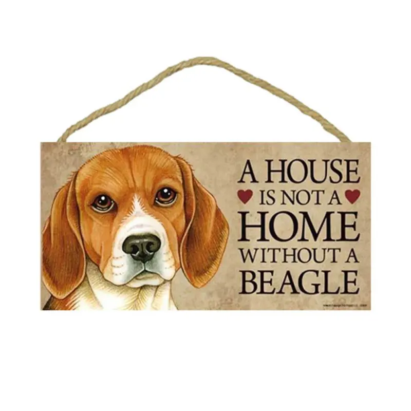 

New Dog Accessories Tags Rectangular Wooden Pet Tag Pendant Animal Sign Plaques Wood Sign Dog House Decoration Wall Decor