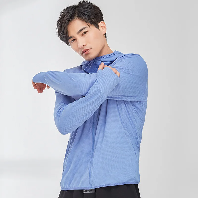 

Солнцезащитная одежда мужская светильник и дышащие летние льда шелка; Одежда с защитой от солнечных лучей, с защитой от УФ лучей одежда кожа