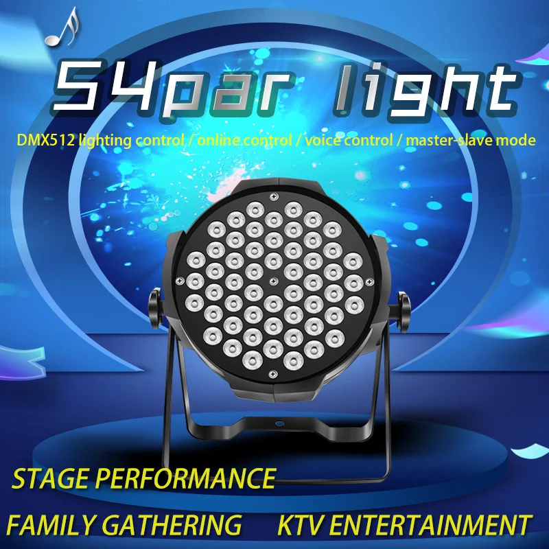 Factory Price 54*3W LED Par Light RGB Disco DJ Spot Light Equipment DMX 512 RGBW Uplights Strobe DJ Party Stage Lighting Effect  - buy with discount