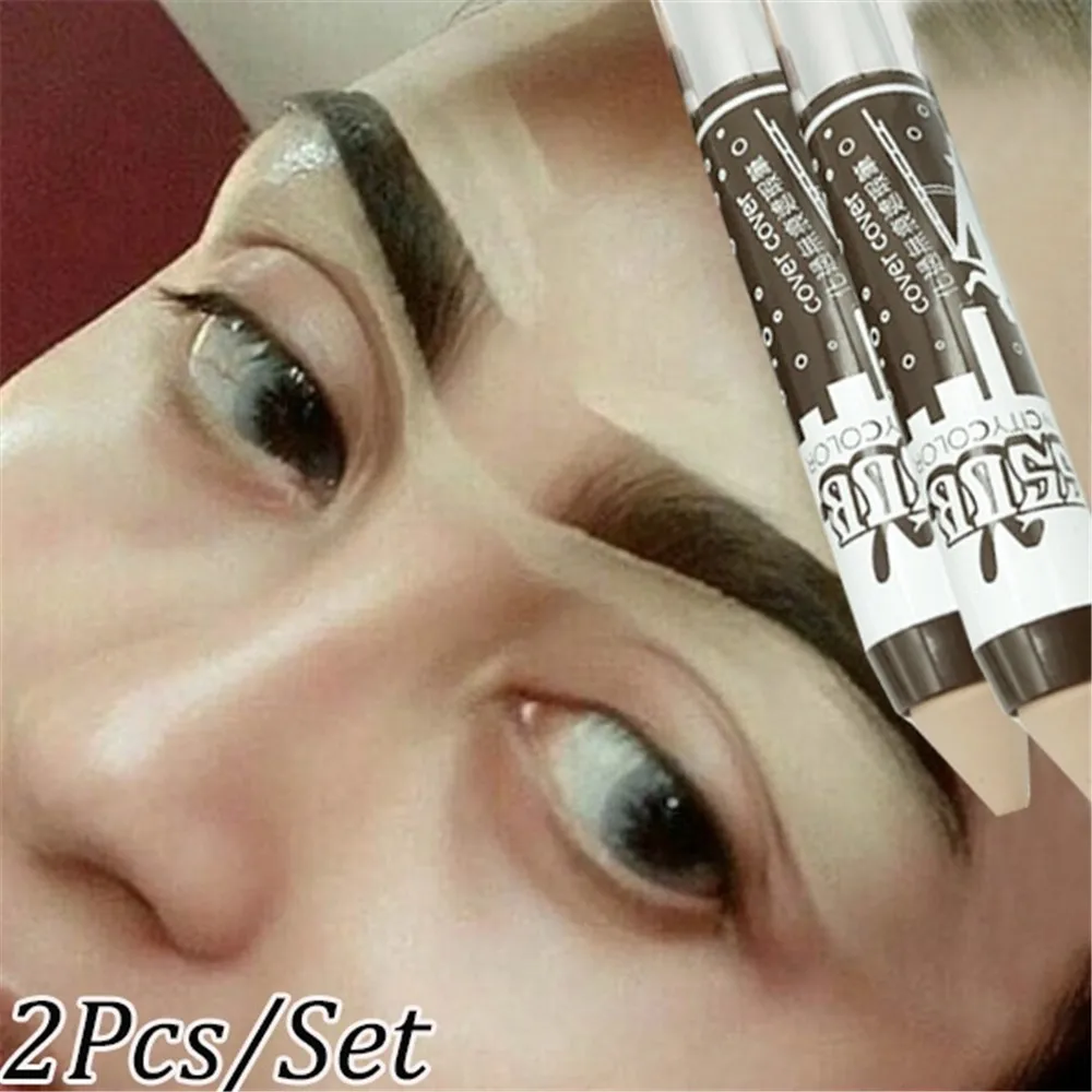 

2Pcs/Set Face Concealer Pencil Base Crayon Contour Des Yeux Concealer Cover Stick Pencil Conceal Spot Blemish Cream Foundation