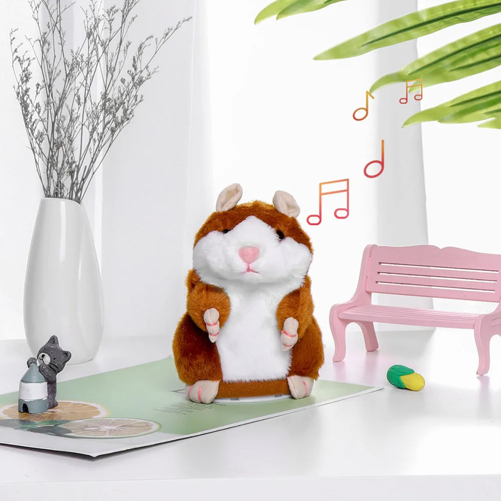 

2Pcs Sound Recording Plush Dolls Talking Hamster Funny Plush Toys for Children