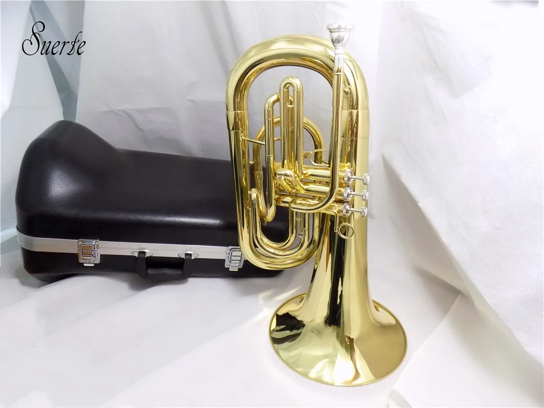 Bb Marching euphonium чехол с мундштуком желтый латунный euphonium Horn Музыкальные инструменты