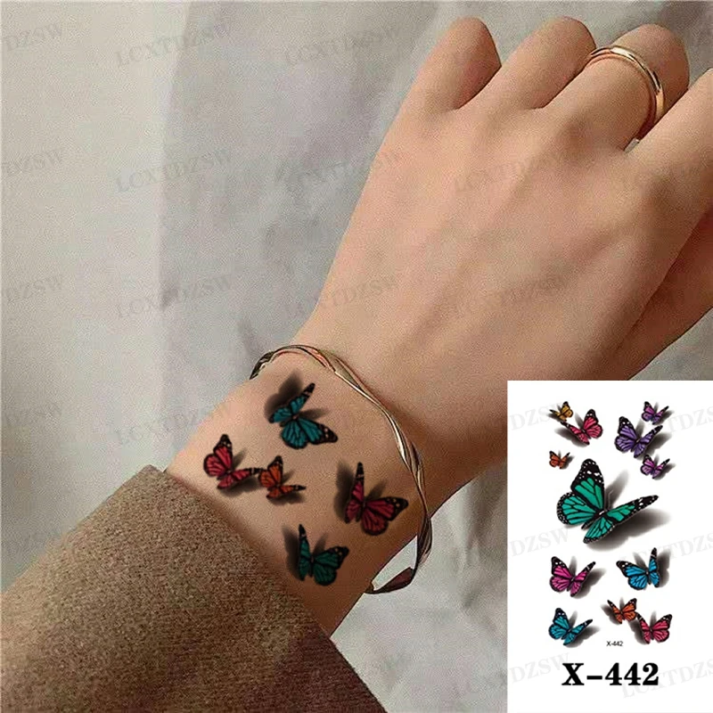 Women's Temporary Tattoo Stickers, Waterproof And Durable, Butterfly False Tattoo, Sexy Body Art, Disposable Decorative Stickers