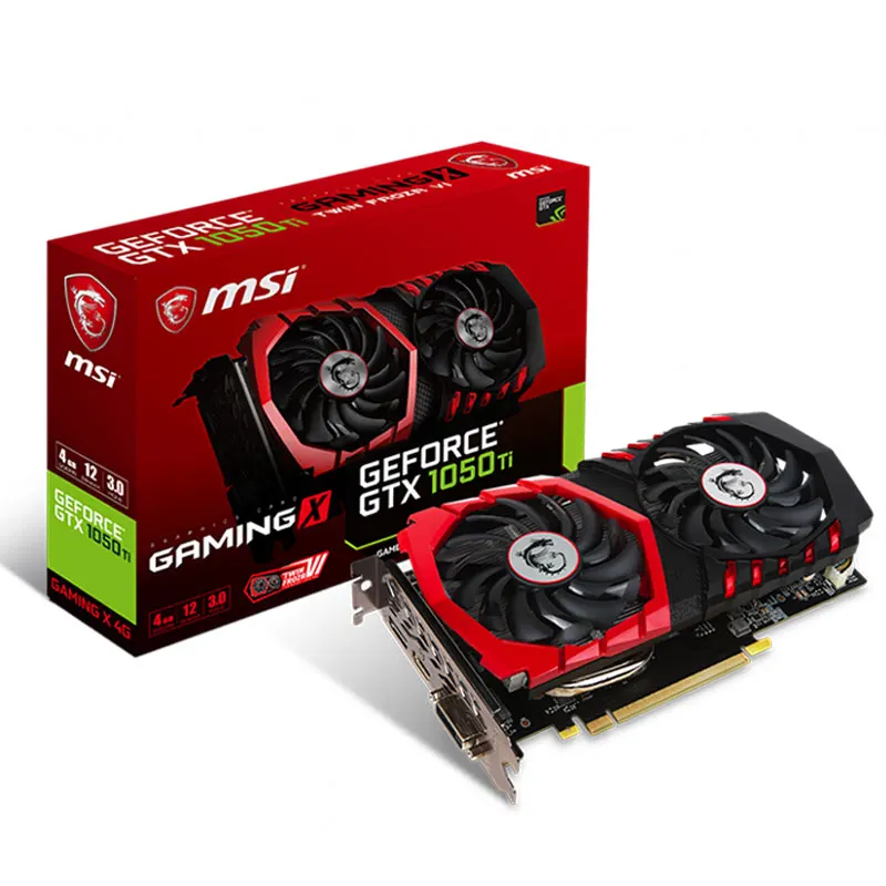 GDDR5 карта MSI GTX 1050Ti GAMING X 4G GPU 1493 МГц HDCP PCI Express 3 0 16X NVIDIA графика видеокарта Игровая с