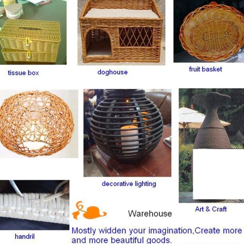 

10M Coffee gradient flat synthetic rattan weaving material plastic rattan for knit and repair chair table synthetic rattan