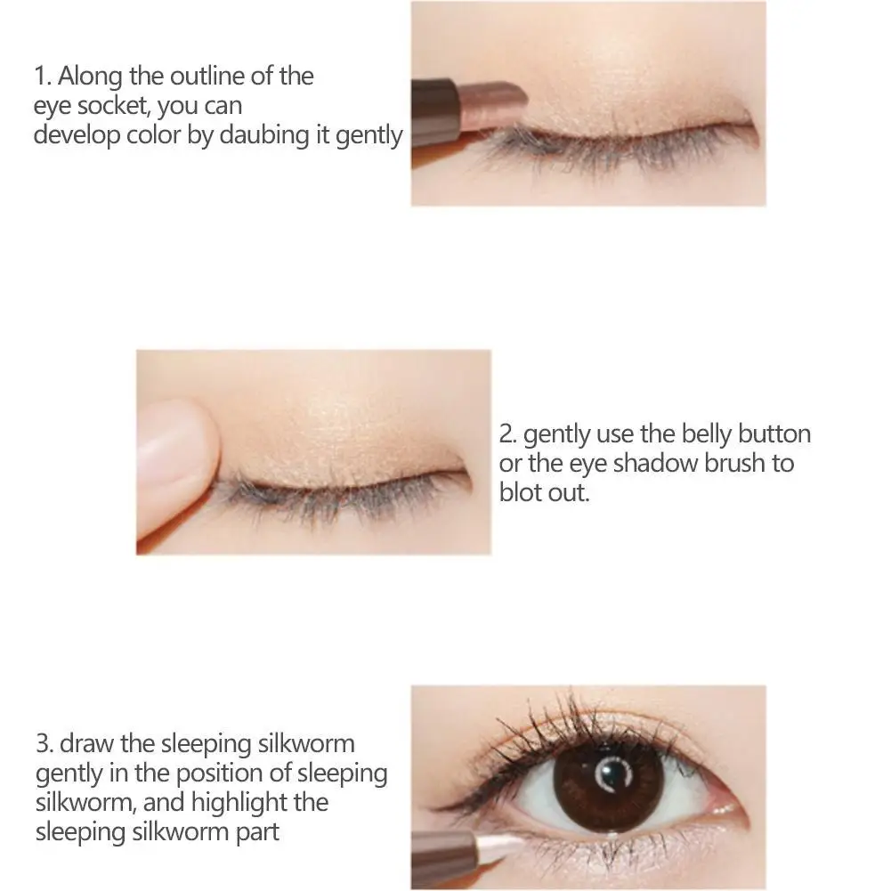 

Double-headed Silkworm Pen Lying Silkworm Pen Pearlescent For Beginners Easy To Color Lasting