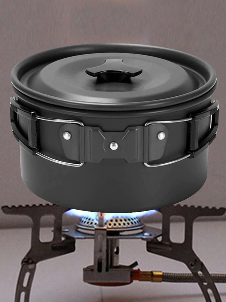 Набор посуды для кемпинга алюминиевый портативный набор приготовления пищи