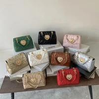 brand quilted handbag high quality leather shoulder bags for women puffy luxury designer crossbody bag pearl heart badge satchel