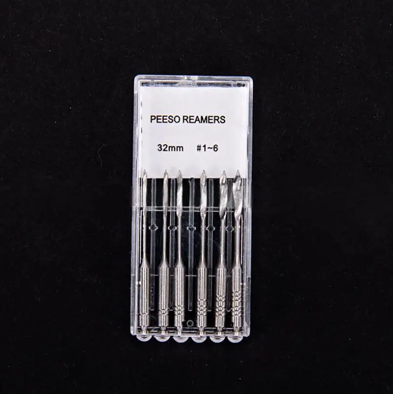 Стоматологические эндододонтические напильники Peeso Reamers эндобуровые Бур 32 мм