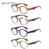 boncamor reading glasses 4 pack retro round frame readers great value quality glasses